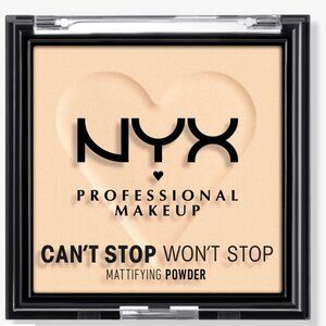 NEW NYX Can't Stop Won't Stop Mattifying Pressed Powder, FAIR
